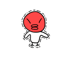 Ennui white bird sticker #6409568