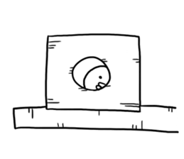 Ennui white bird sticker #6409573