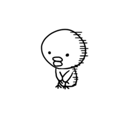 Ennui white bird sticker #6409586