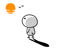 Ennui white bird sticker #6409587