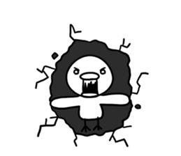 Ennui white bird sticker #6409589