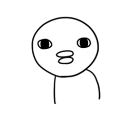 Ennui white bird sticker #6409596