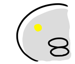 Ennui white bird sticker #6409598