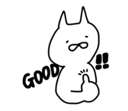 No tail loose white cat the third. sticker #6410006