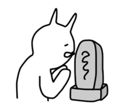 No tail loose white cat the third. sticker #6410023