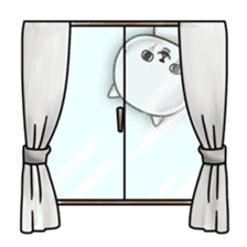White Thing Staring at You sticker #6410062