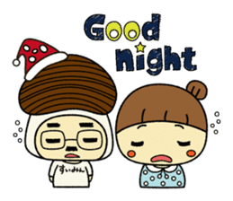 Mushroom man & girl 2 sticker #6410444