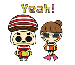 Mushroom man & girl 2 sticker #6410465