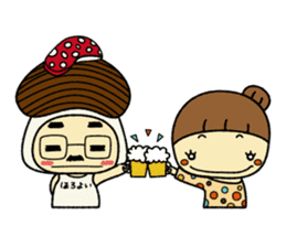Mushroom man & girl 2 sticker #6410475