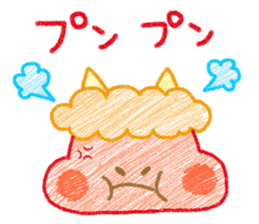 Crayon touch animals sticker #6413969