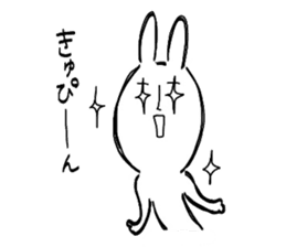 Reaction of the graffiti rabbit. sticker #6414427