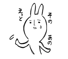 Reaction of the graffiti rabbit. sticker #6414430