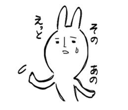 Reaction of the graffiti rabbit. sticker #6414430