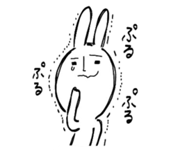 Reaction of the graffiti rabbit. sticker #6414432