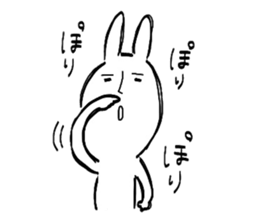 Reaction of the graffiti rabbit. sticker #6414434