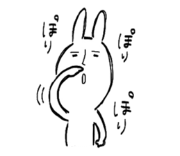 Reaction of the graffiti rabbit. sticker #6414434