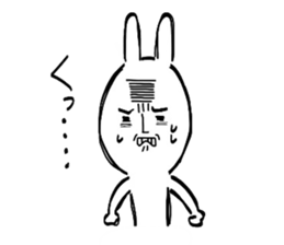 Reaction of the graffiti rabbit. sticker #6414436