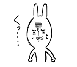 Reaction of the graffiti rabbit. sticker #6414436