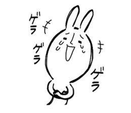 Reaction of the graffiti rabbit. sticker #6414438