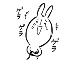 Reaction of the graffiti rabbit. sticker #6414438