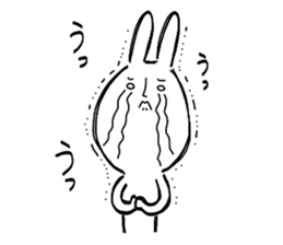Reaction of the graffiti rabbit. sticker #6414440