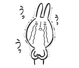 Reaction of the graffiti rabbit. sticker #6414440