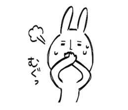 Reaction of the graffiti rabbit. sticker #6414443