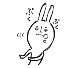 Reaction of the graffiti rabbit. sticker #6414445