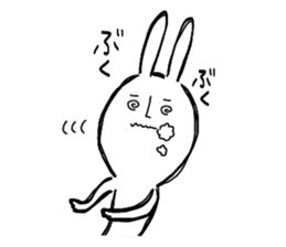 Reaction of the graffiti rabbit. sticker #6414445