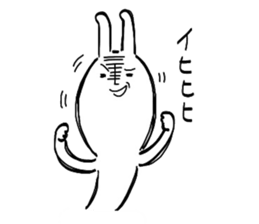 Reaction of the graffiti rabbit. sticker #6414447