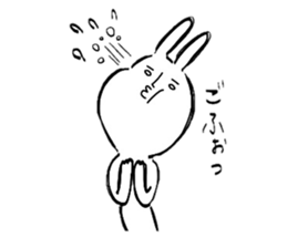 Reaction of the graffiti rabbit. sticker #6414448