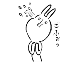 Reaction of the graffiti rabbit. sticker #6414448