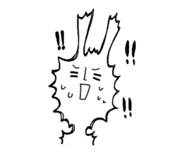 Reaction of the graffiti rabbit. sticker #6414449