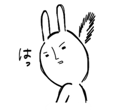 Reaction of the graffiti rabbit. sticker #6414450