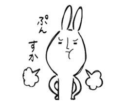 Reaction of the graffiti rabbit. sticker #6414451