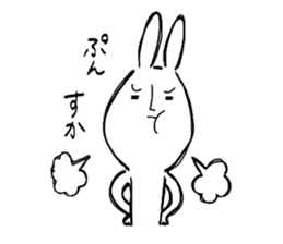 Reaction of the graffiti rabbit. sticker #6414451