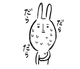 Reaction of the graffiti rabbit. sticker #6414454
