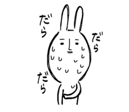 Reaction of the graffiti rabbit. sticker #6414454
