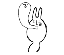 Reaction of the graffiti rabbit. sticker #6414455
