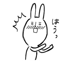 Reaction of the graffiti rabbit. sticker #6414458
