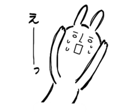 Reaction of the graffiti rabbit. sticker #6414459