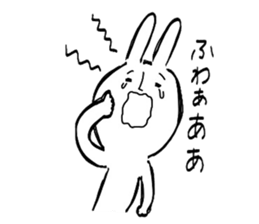 Reaction of the graffiti rabbit. sticker #6414460