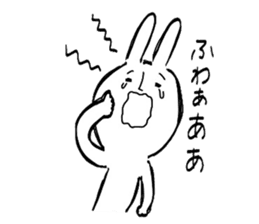 Reaction of the graffiti rabbit. sticker #6414460