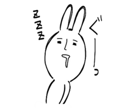 Reaction of the graffiti rabbit. sticker #6414461