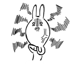 Reaction of the graffiti rabbit. sticker #6414462