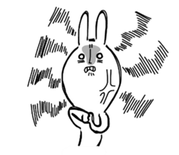 Reaction of the graffiti rabbit. sticker #6414462