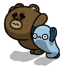 Don't think to much! Yabee Bear sticker #6415414