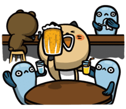 Don't think to much! Yabee Bear sticker #6415416