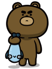 Don't think to much! Yabee Bear sticker #6415422