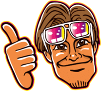 Wah Man of the world . sticker #6416069